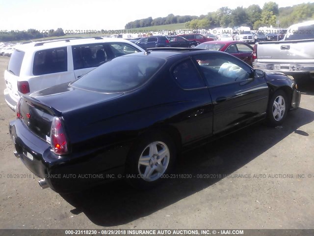 2G1WX15K149200749 - 2004 CHEVROLET MONTE CARLO SS შავი ფოტო 4