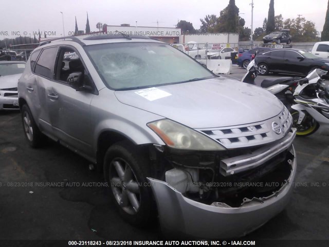 JN8AZ08W04W327623 - 2004 NISSAN MURANO SL/SE SILVER photo 1