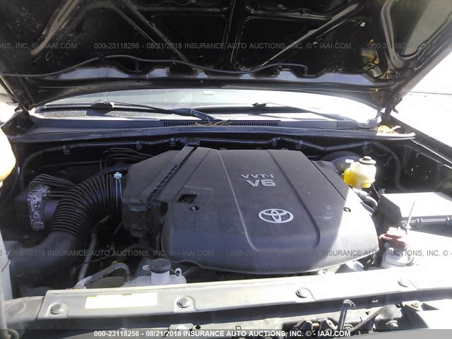 3TMLU4EN6BM078702 - 2011 TOYOTA TACOMA DOUBLE CAB შავი ფოტო 10