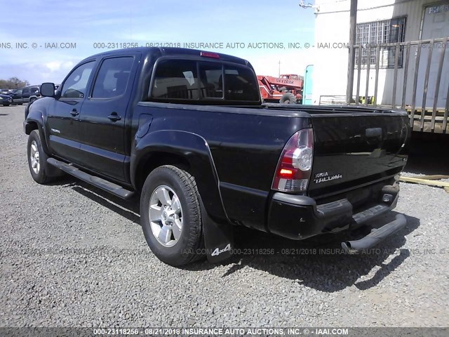 3TMLU4EN6BM078702 - 2011 TOYOTA TACOMA DOUBLE CAB BLACK photo 3