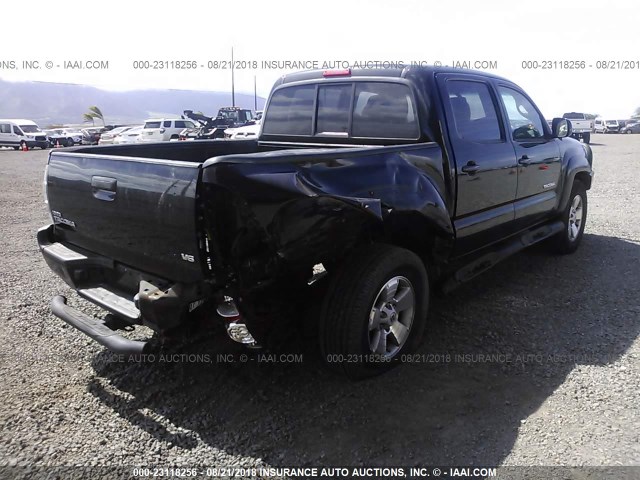 3TMLU4EN6BM078702 - 2011 TOYOTA TACOMA DOUBLE CAB BLACK photo 4