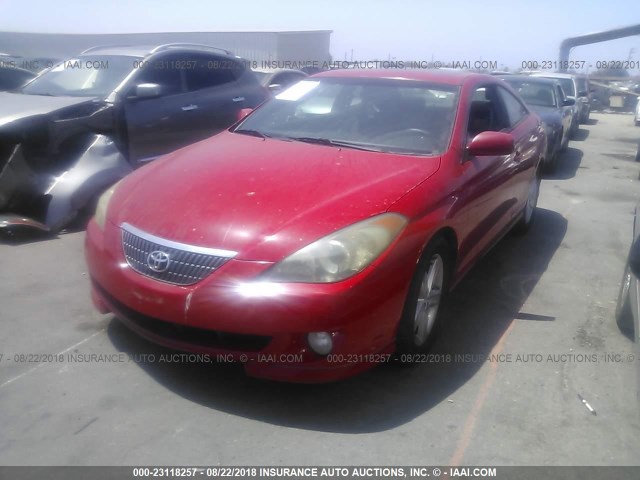 4T1CE38P74U800015 - 2004 TOYOTA CAMRY SOLARA SE/SLE წითელი ფოტო 2