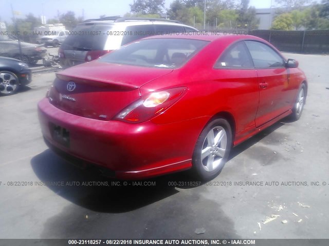 4T1CE38P74U800015 - 2004 TOYOTA CAMRY SOLARA SE/SLE წითელი ფოტო 4