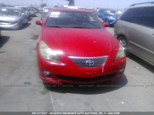 4T1CE38P74U800015 - 2004 TOYOTA CAMRY SOLARA SE/SLE წითელი ფოტო 6