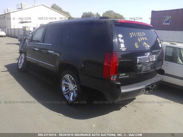1GYS4KEF3BR165278 - 2011 CADILLAC ESCALADE ESV PLATINUM შავი ფოტო 3