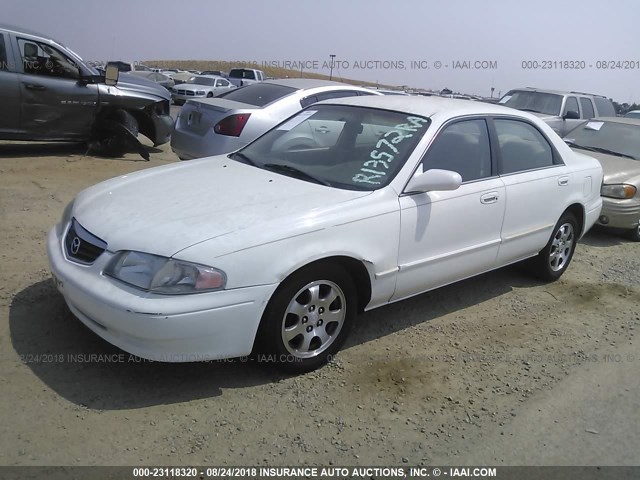 1YVGF22C925283675 - 2002 MAZDA 626 LX WHITE photo 2