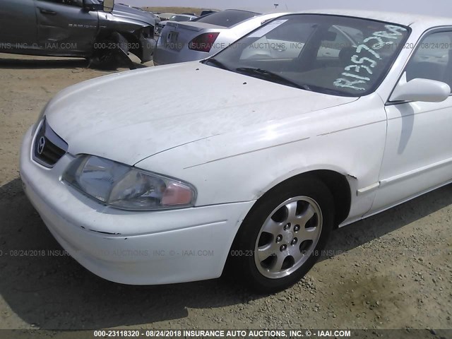 1YVGF22C925283675 - 2002 MAZDA 626 LX WHITE photo 6