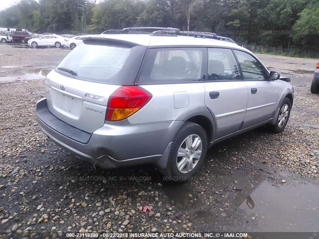 4S4BP61CX57393872 - 2005 SUBARU LEGACY OUTBACK 2.5I GRAY photo 4