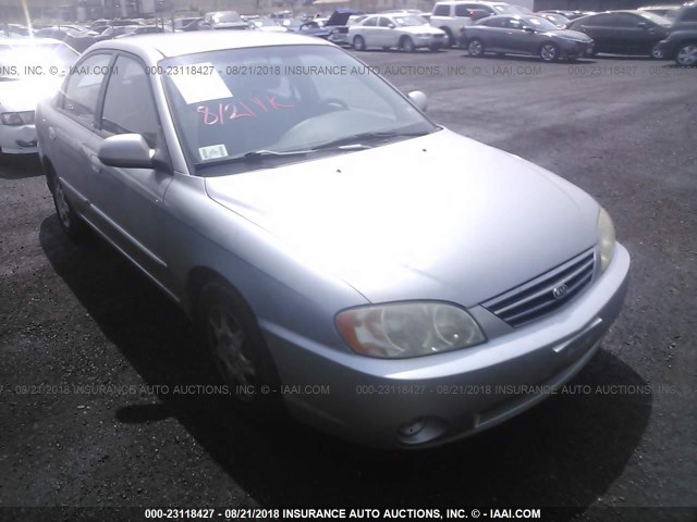 KNAFB121435258378 - 2003 KIA SPECTRA LS SILVER photo 1