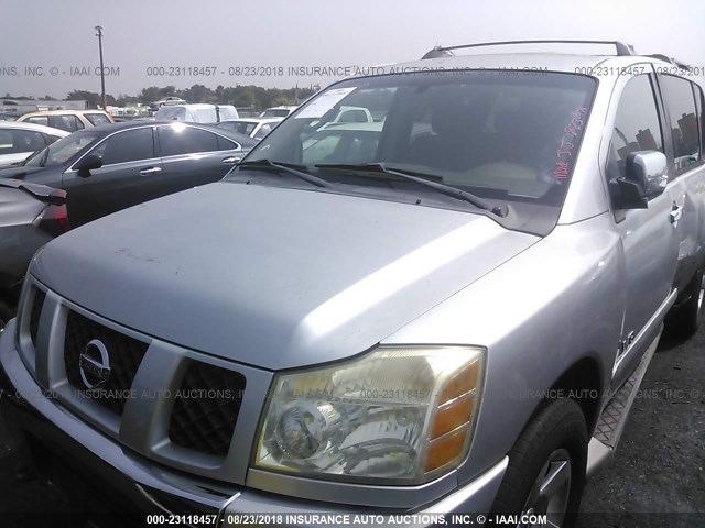 5N1AA08B95N728090 - 2005 NISSAN ARMADA SE/LE SILVER photo 2