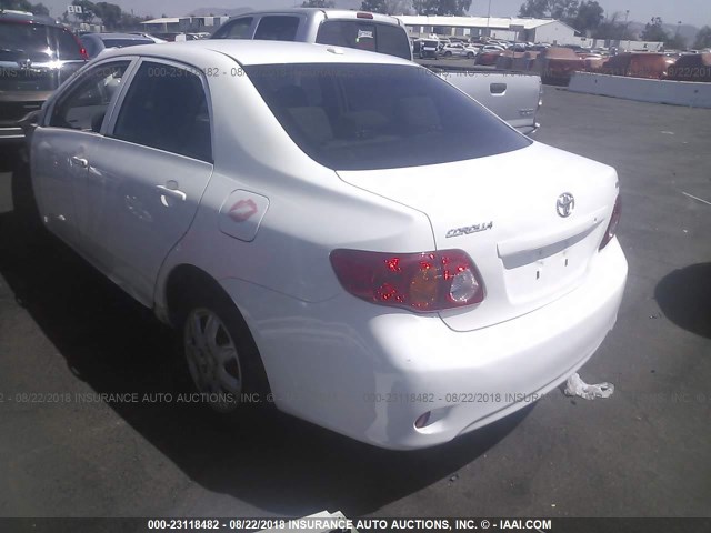 JTDBL40E09J014782 - 2009 TOYOTA COROLLA LE/XLE WHITE photo 3