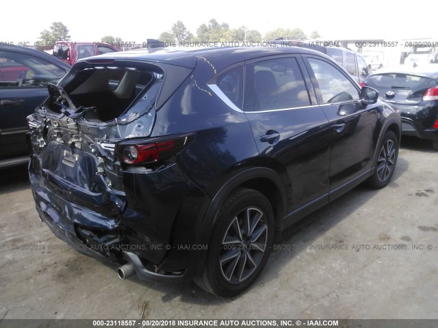 JM3KFADM0J0321135 - 2018 MAZDA CX-5 GRAND TOURING Dark Blue photo 4