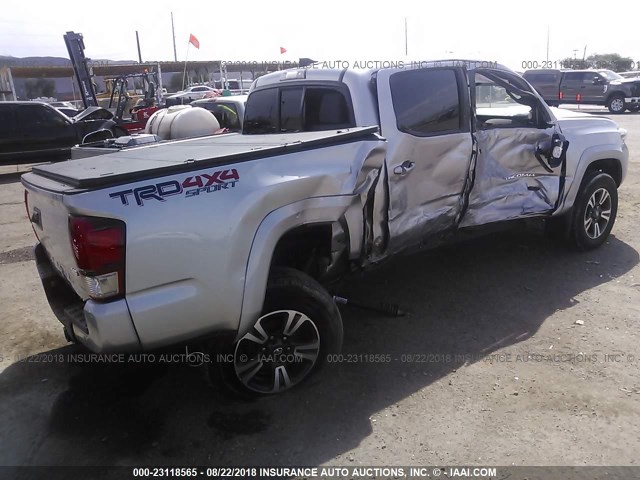 5TFCZ5AN1GX003906 - 2016 TOYOTA TACOMA DBL CAB/SR/SR5/TRD SPT/OR SILVER photo 4