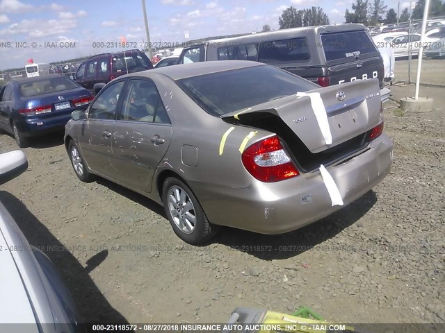 JTDBE30K430171125 - 2003 TOYOTA CAMRY LE/XLE GOLD photo 3