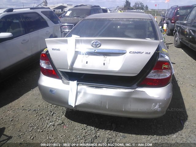JTDBE30K430171125 - 2003 TOYOTA CAMRY LE/XLE GOLD photo 6