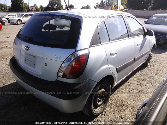 KNADE243896475583 - 2009 KIA RIO 5 SX BLUE photo 4