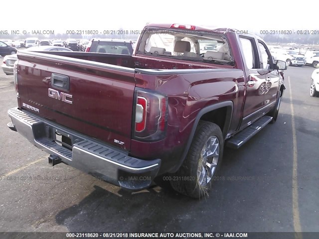 3GTU2NEC4GG223045 - 2016 GMC SIERRA K1500 SLT RED photo 4