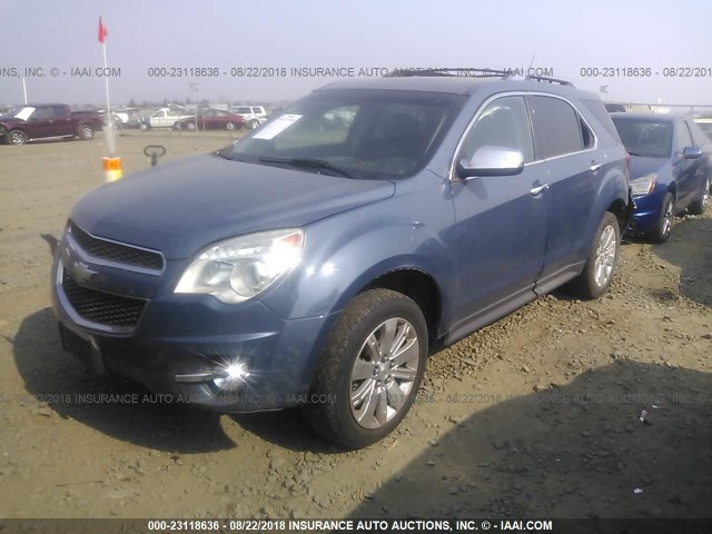 2CNFLGEC0B6222704 - 2011 CHEVROLET EQUINOX LTZ BLUE photo 2