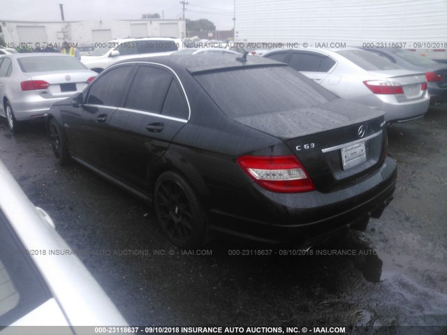 WDDGF7HB4BF631190 - 2011 MERCEDES-BENZ C 63 AMG BLACK photo 3