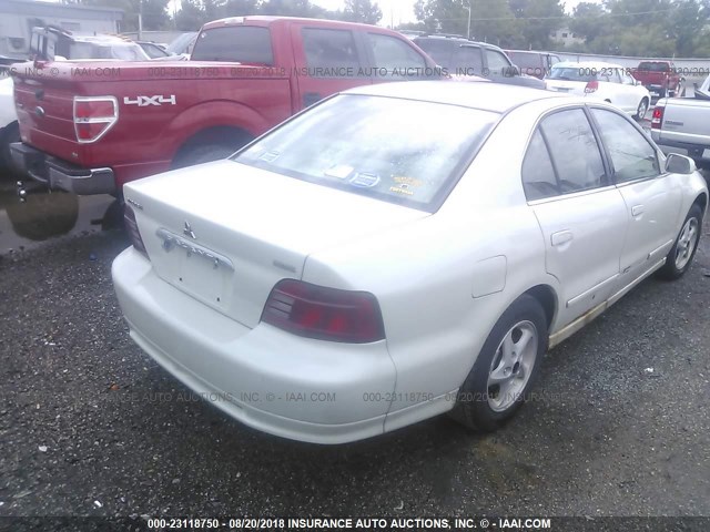 4A3AA46G71E178096 - 2001 MITSUBISHI GALANT ES WHITE photo 4