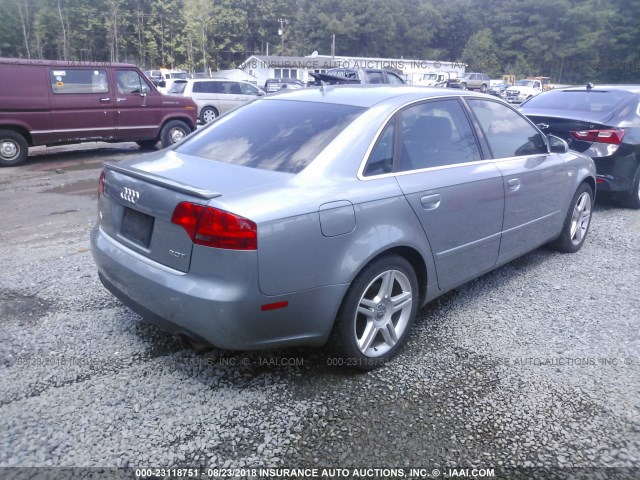 WAUAF78E47A142428 - 2007 AUDI A4 2/TURBO BLUE photo 4