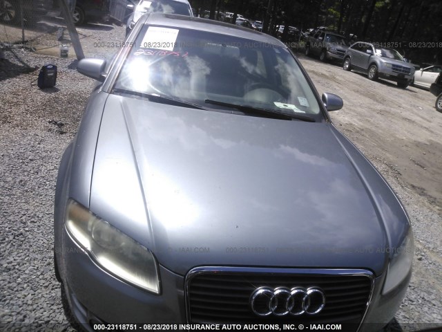 WAUAF78E47A142428 - 2007 AUDI A4 2/TURBO BLUE photo 6