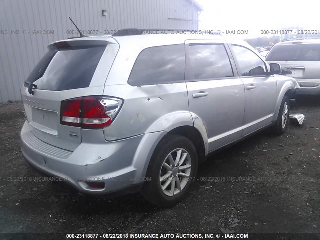 3C4PDCBG8DT570898 - 2013 DODGE JOURNEY SXT SILVER photo 4