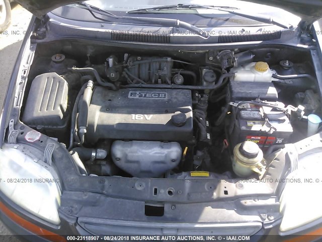 KL1TD52605B484335 - 2005 CHEVROLET AVEO LS BLACK photo 10