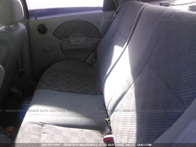 KL1TD52605B484335 - 2005 CHEVROLET AVEO LS BLACK photo 8