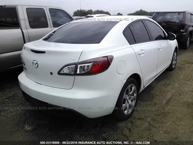 JM1BL1UF3B1404623 - 2011 MAZDA 3 I WHITE photo 4