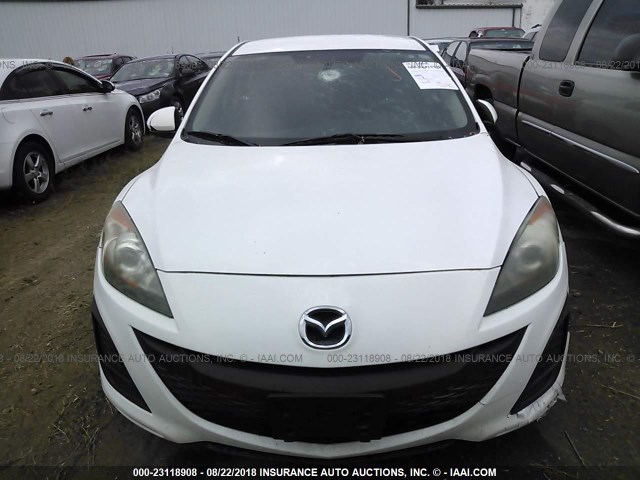 JM1BL1UF3B1404623 - 2011 MAZDA 3 I WHITE photo 6