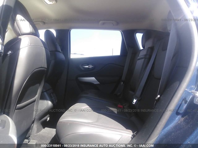 1C4PJMBXXJD531021 - 2018 JEEP CHEROKEE TRAILHAWK BLUE photo 8