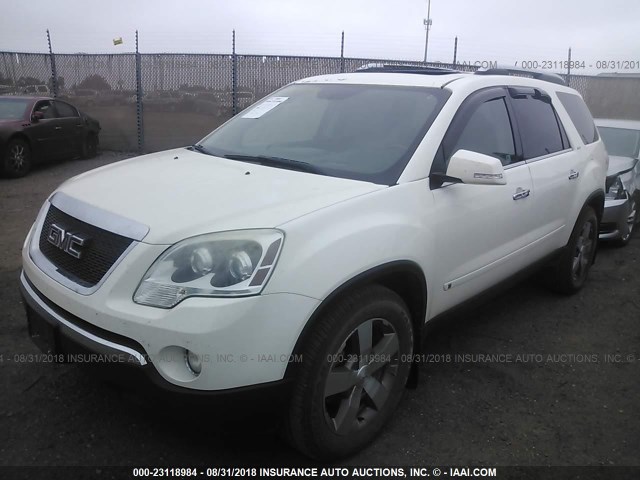 1GKEV33D49J103005 - 2009 GMC ACADIA SLT-2 WHITE photo 2