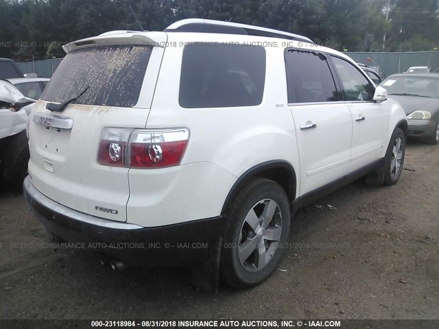 1GKEV33D49J103005 - 2009 GMC ACADIA SLT-2 WHITE photo 4