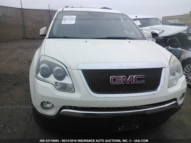 1GKEV33D49J103005 - 2009 GMC ACADIA SLT-2 WHITE photo 6