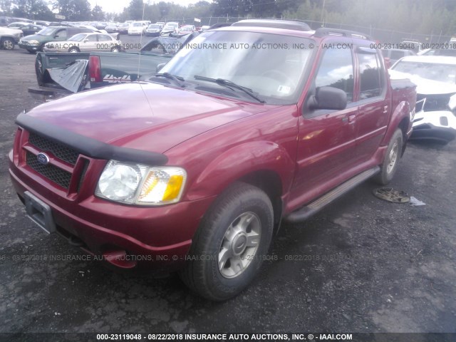 1FMZU77K14UA65963 - 2004 FORD EXPLORER SPORT TR  BURGUNDY photo 2