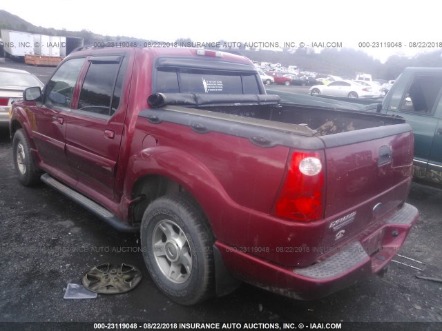 1FMZU77K14UA65963 - 2004 FORD EXPLORER SPORT TR  BURGUNDY photo 3