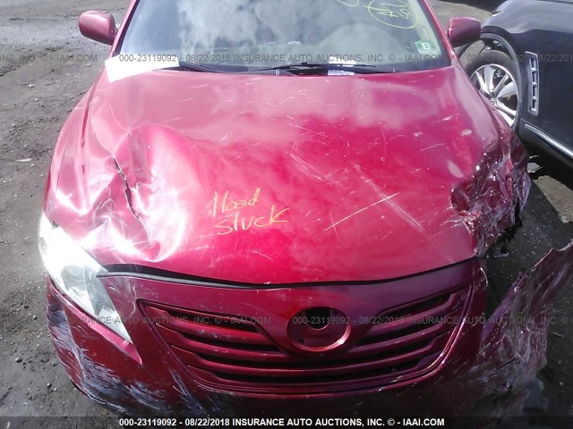 4T1BE46K17U081177 - 2007 TOYOTA CAMRY NEW GENERAT CE/LE/XLE/SE RED photo 10