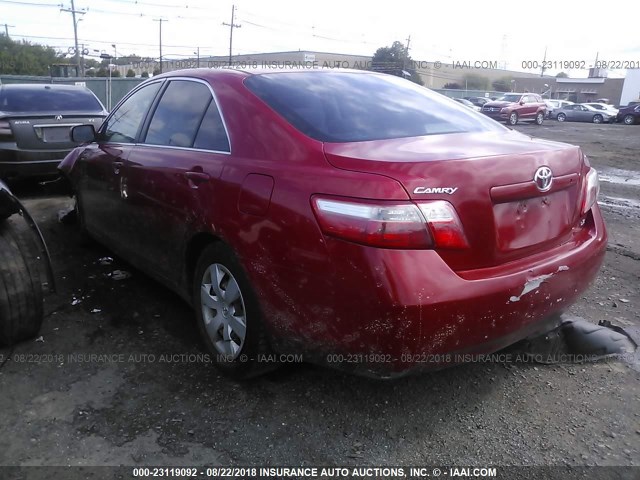 4T1BE46K17U081177 - 2007 TOYOTA CAMRY NEW GENERAT CE/LE/XLE/SE RED photo 3