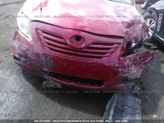 4T1BE46K17U081177 - 2007 TOYOTA CAMRY NEW GENERAT CE/LE/XLE/SE RED photo 6