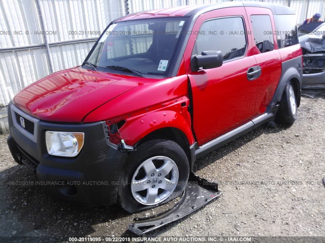 5J6YH18685L000855 - 2005 HONDA ELEMENT EX RED photo 6