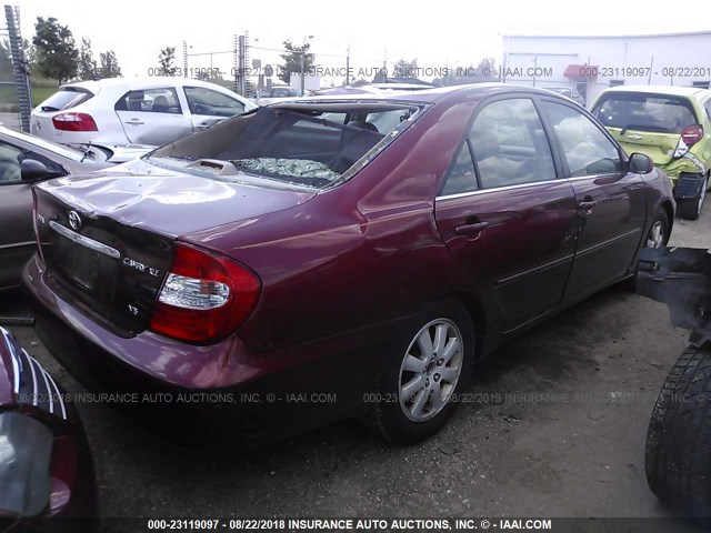 4T1BF30K53U048015 - 2003 TOYOTA CAMRY LE/XLE/SE Tünd qırmızı foto 4