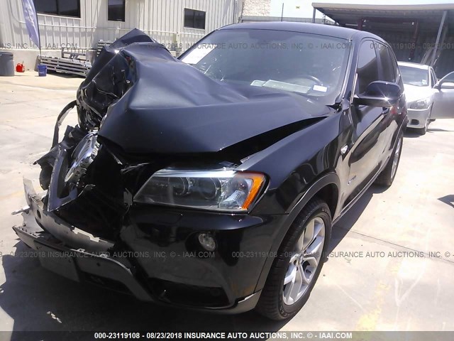 5UXWX7C59E0E82742 - 2014 BMW X3 XDRIVE35I BLACK photo 2