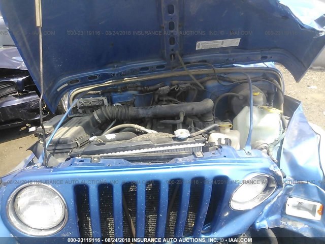 1J4FA39S83P301327 - 2003 JEEP WRANGLER COMMANDO/X BLUE photo 10