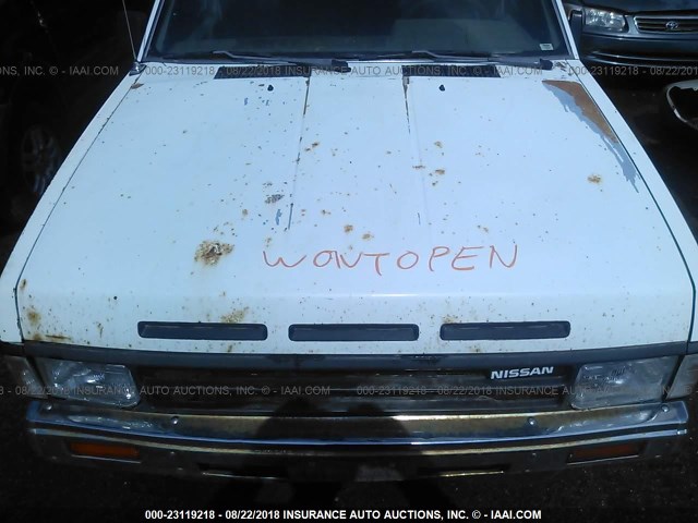 1N6ND11S8KC374273 - 1989 NISSAN D21 SHORT BED WHITE photo 10