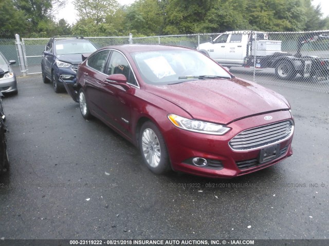 3FA6P0LU0FR167493 - 2015 FORD FUSION SE HYBRID RED photo 1