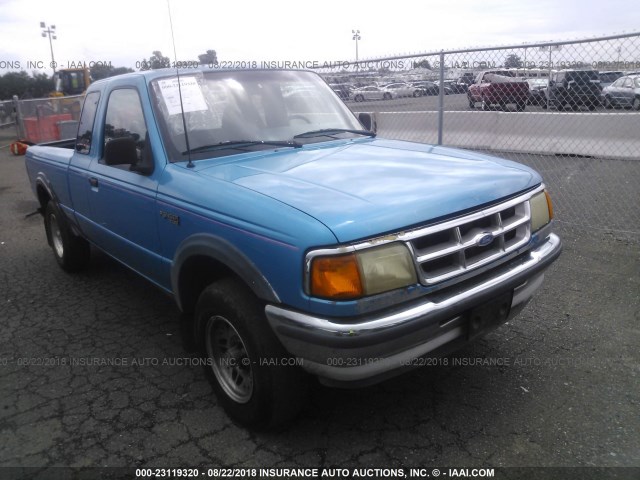 1FTCR15X4RPC60811 - 1994 FORD RANGER SUPER CAB BLUE photo 1