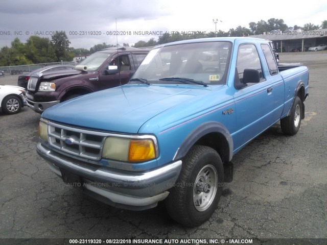 1FTCR15X4RPC60811 - 1994 FORD RANGER SUPER CAB BLUE photo 2