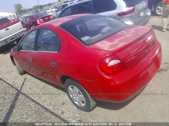 1B3ES26C24D588836 - 2004 DODGE NEON SE RED photo 3