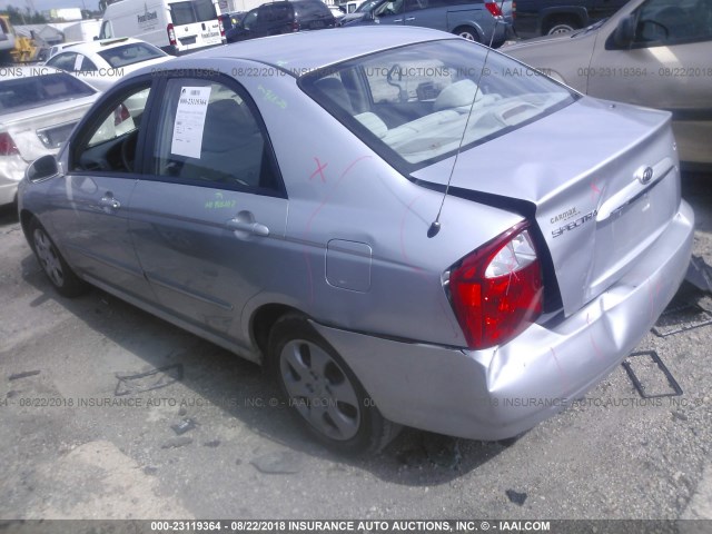 KNAFE121065299604 - 2006 KIA NEW SPECTRA LX/EX SILVER photo 3